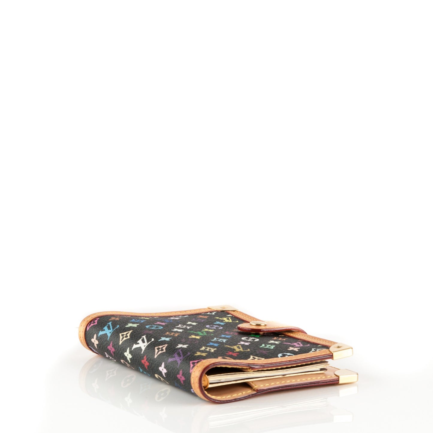 Monogram Multicolor Small Ring Agenda Cover Black