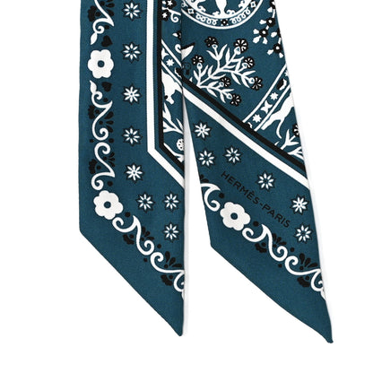 Hermes Silk Peuple Du Vent Bandana Twilly 2 of 6