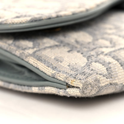 Christian Dior Oblique Saddle Chain Long Wallet Grey 8 of 10