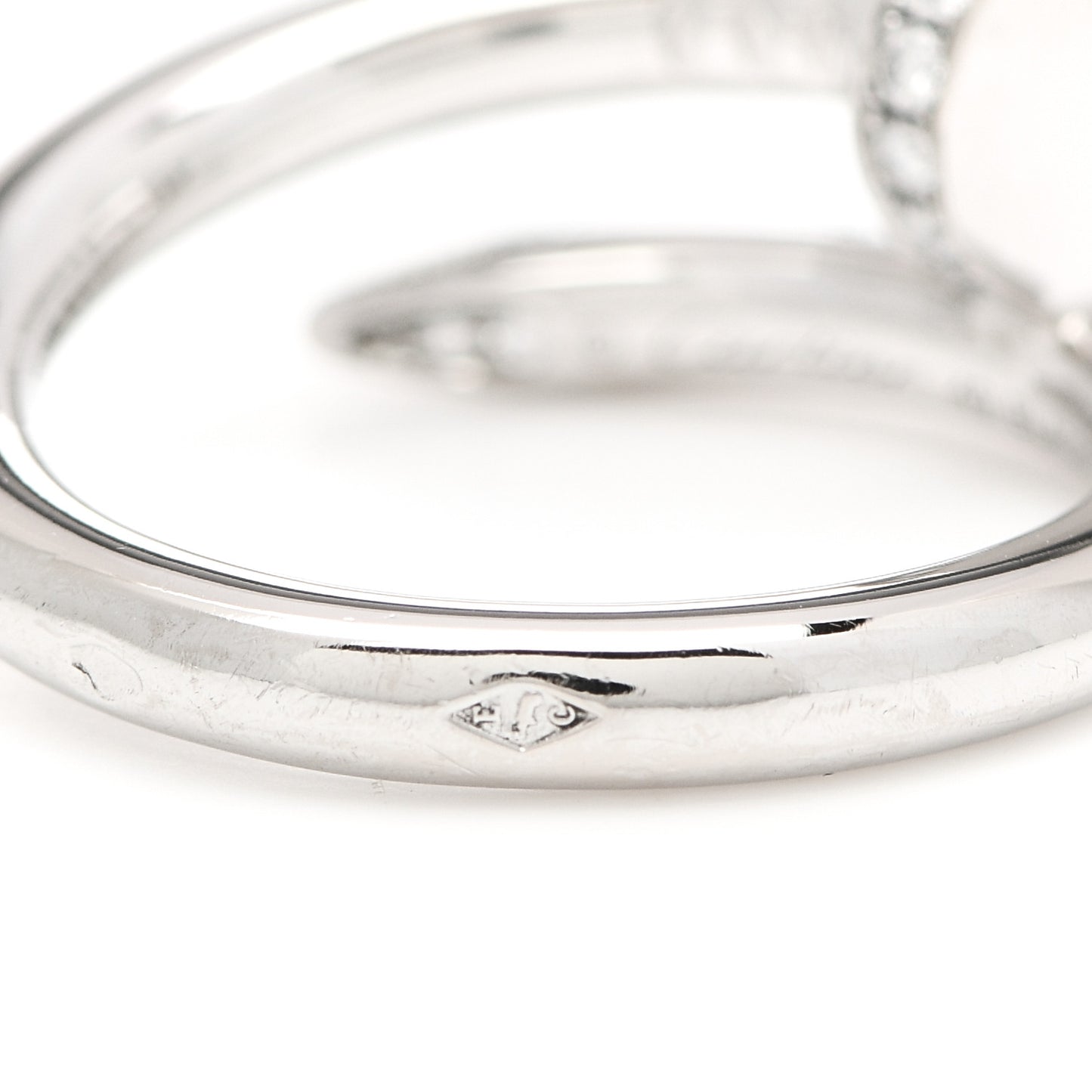 18K White Gold Diamond Juste Un Clou Ring 49 4.75