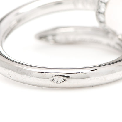 Cartier 18K White Gold Diamond Juste Un Clou Ring 49 4.75 6 of 7