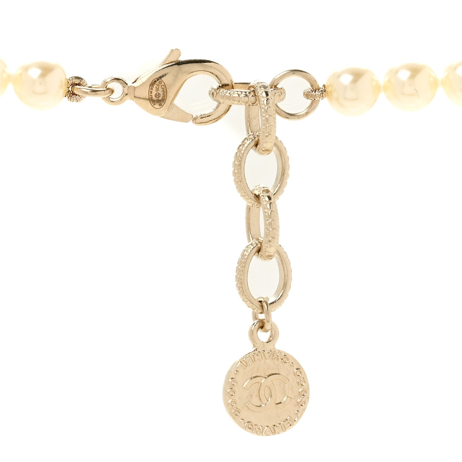 Chanel Pearl CC 100th Anniversary Necklace Light Gold 5 of 6