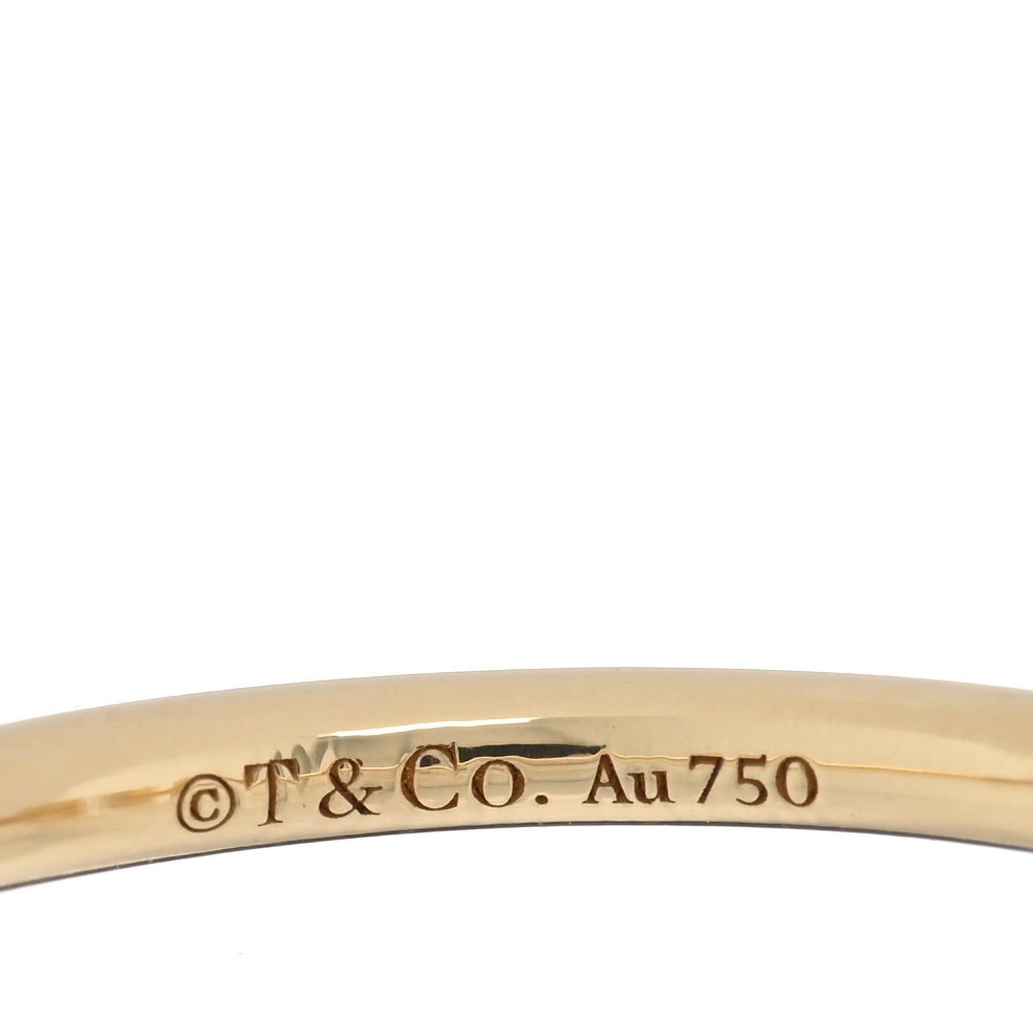 Tiffany 18K Yellow Gold T Square Ring 54 7 4 of 5