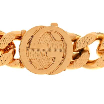 Gucci Metal Interlocking G Curb Chain Necklace Gold 6 of 8