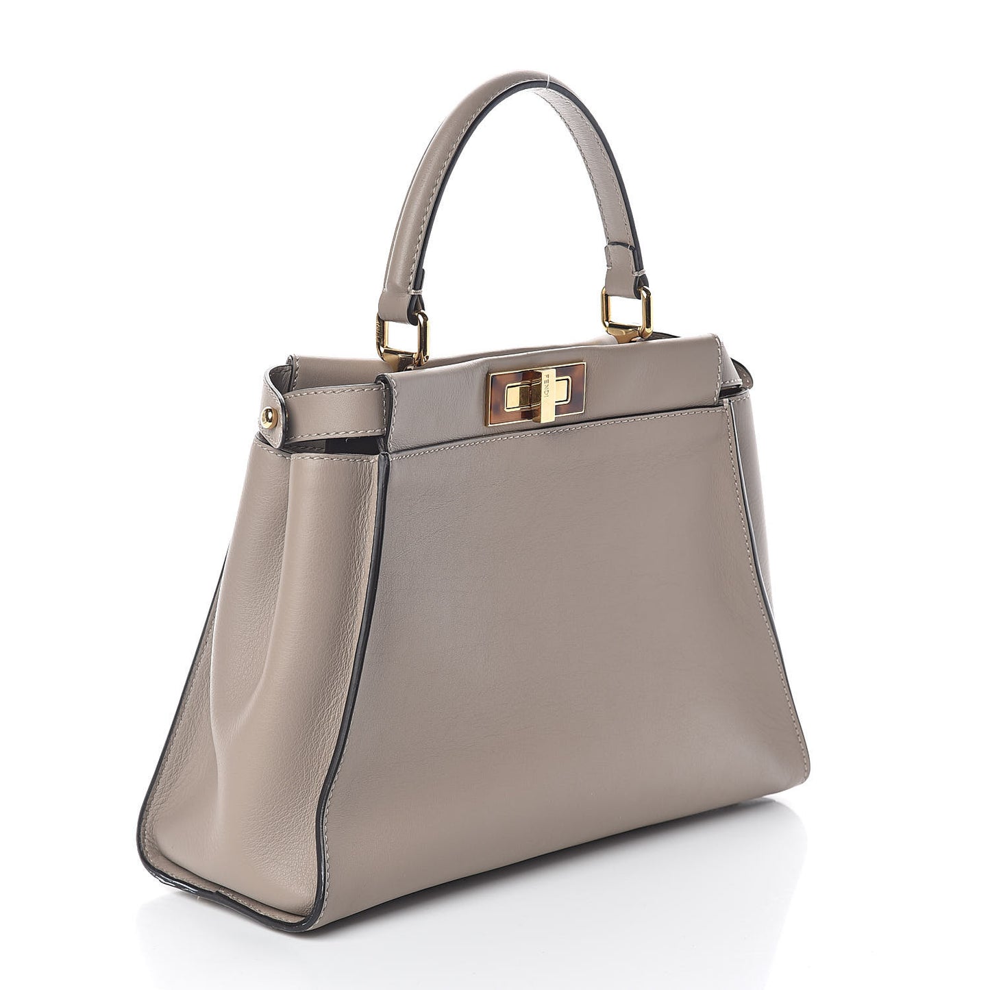 Vitello Seta Plexiglass Tortoise Medium Peekaboo Iconic Satchel Tortora