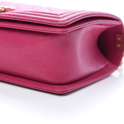 Chanel Caviar Quilted Medium Boy Flap Fuchsia 10 of 10