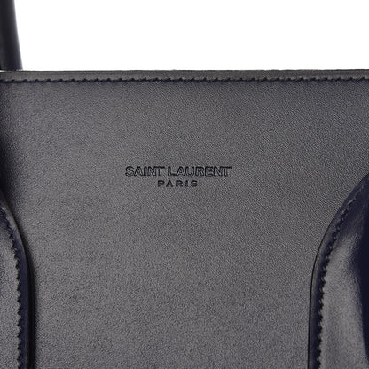 Saint Laurent Smooth Calfskin Small Double Face Sac De Jour Marine Black 8 of 9