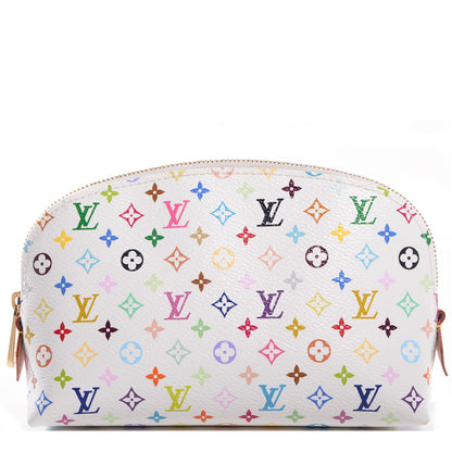 Louis Vuitton Monogram Multicolor Cosmetic Pouch White Litchi 1 of 7