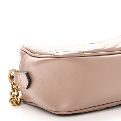 Gucci Calfskin Matelasse Small GG Marmont Chain Shoulder Bag Porcelain Rose 9 of 10