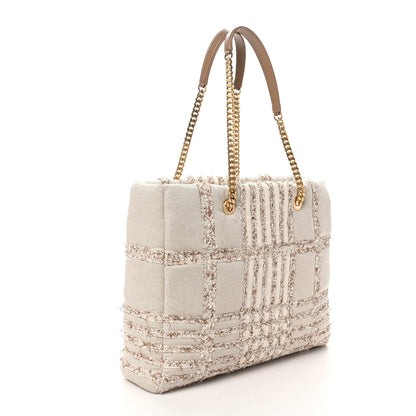 Burberry Cotton Needle Punch Medium Shopper Tote  Natural 3 of 9