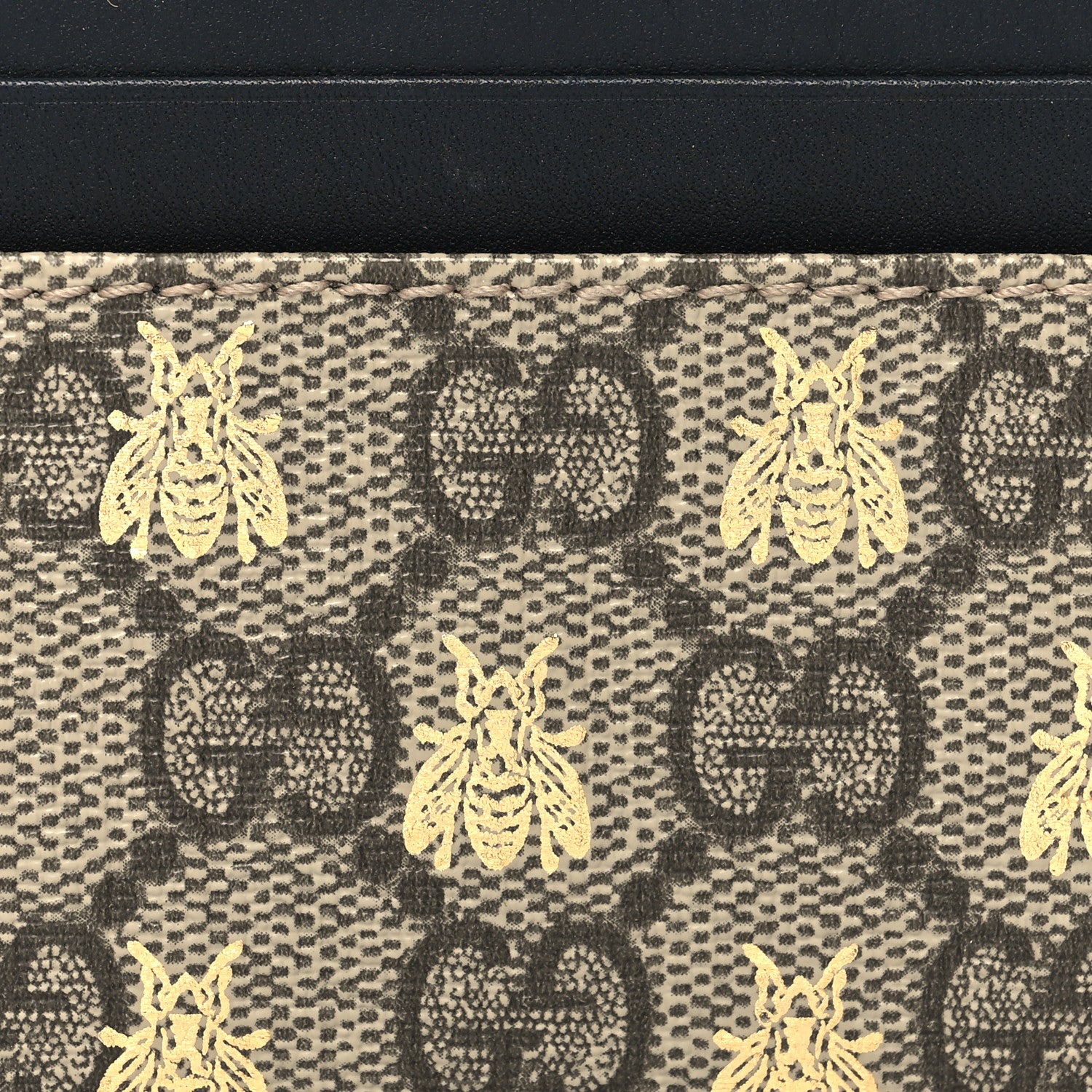 Gucci GG Supreme Monogram Bees Card Holder Black 7 of 7