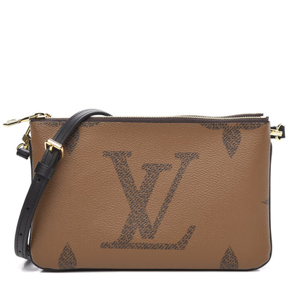 Louis Vuitton Reverse Monogram Giant Double Zip Pochette 1 of 10