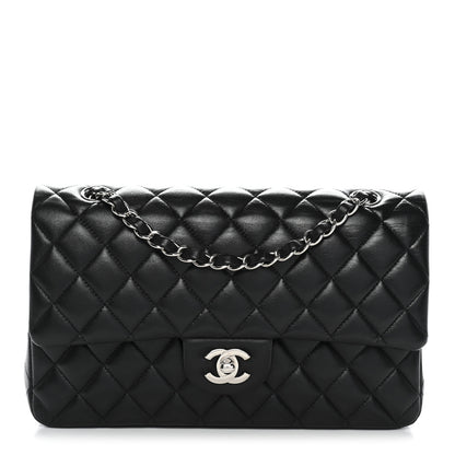 Chanel Lambskin Quilted Medium Double Flap Black 1 of 12