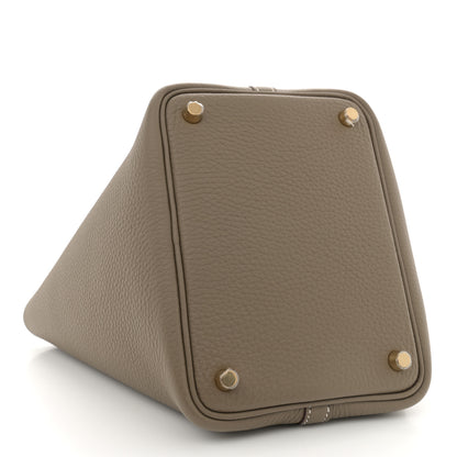 Hermes Taurillon Clemence Picotin Lock 18 PM Etoupe 4 of 11