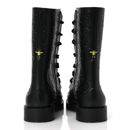 Christian Dior Oblique Rubber Diorcamp Boots 39 Black 6 of 10