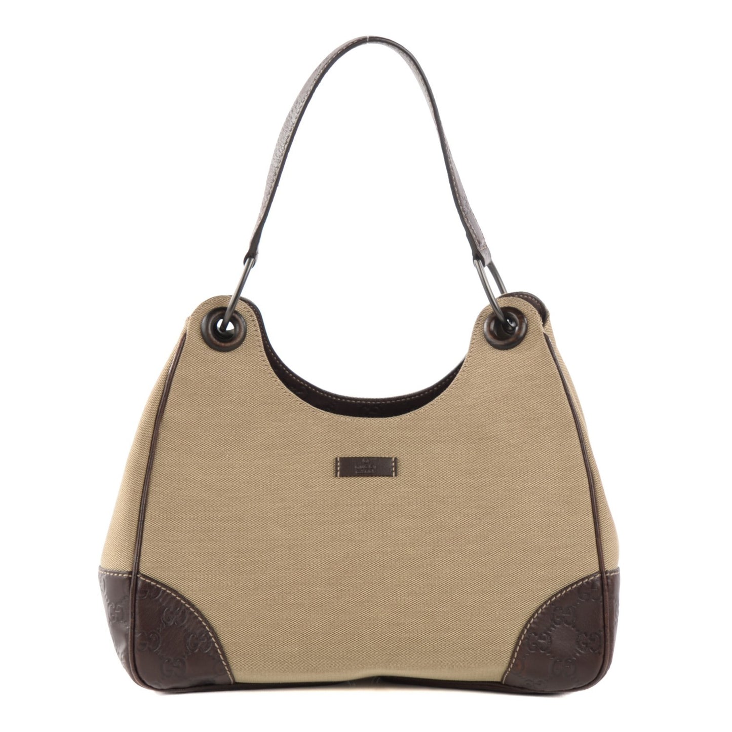 Guccissima Trim Canvas Colbert Hobo Black