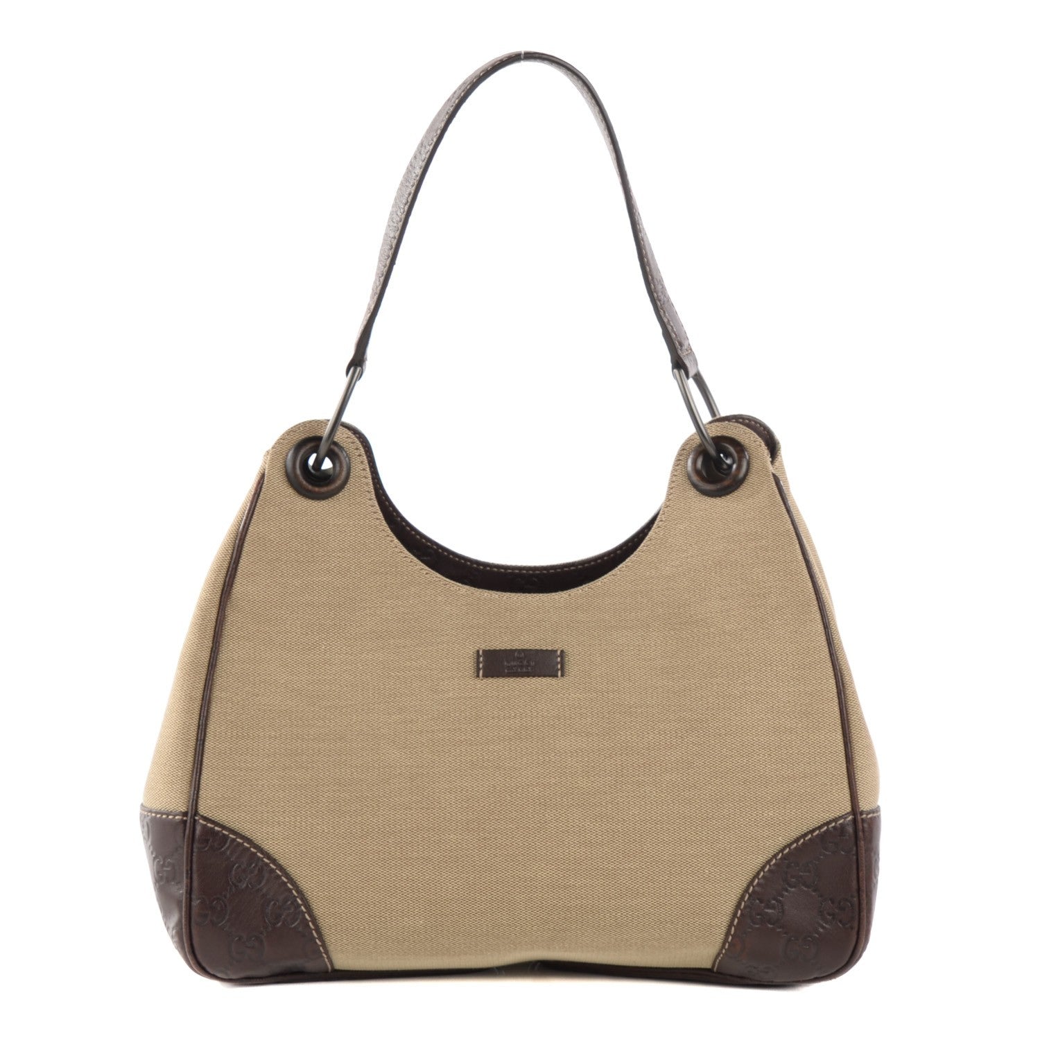 Gucci Guccissima Trim Canvas Colbert Hobo Black 1 of 7