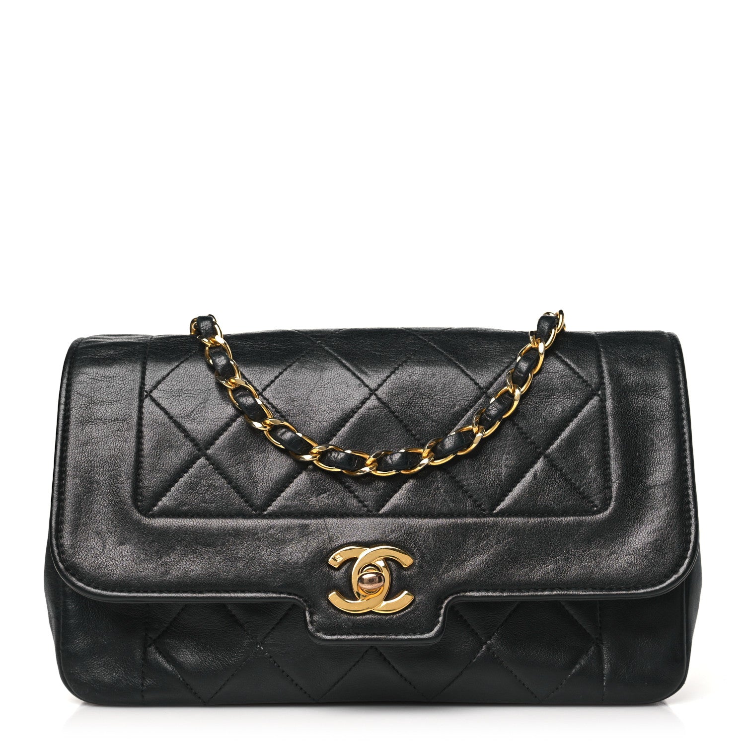 Chanel Lambskin Quilted Small Single Flap Black 1 of 10