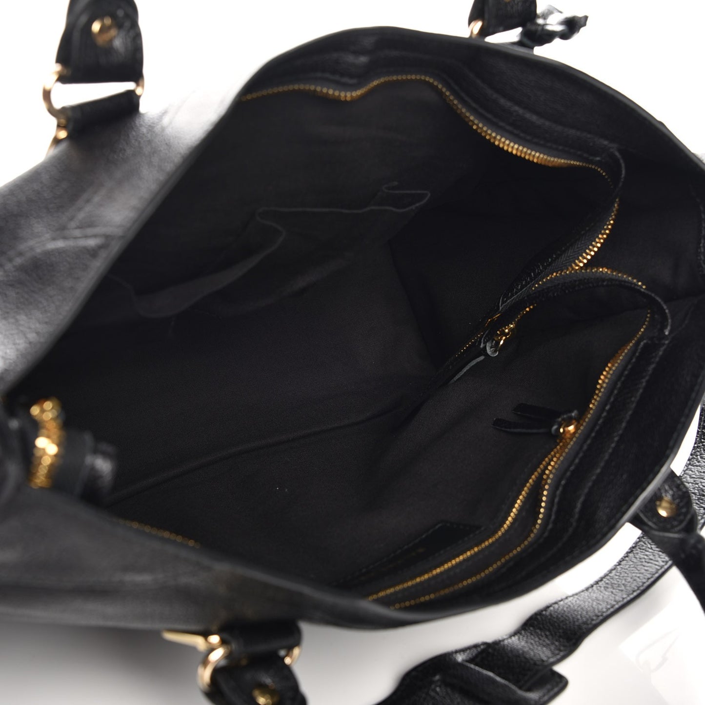 Chevre Gold Metallic Edge Hardware City Black