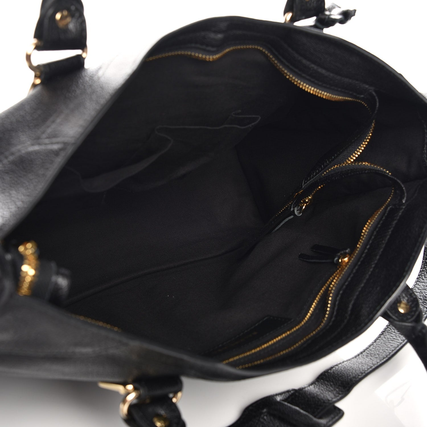 Balenciaga Chevre Gold Metallic Edge Hardware City Black 5 of 8