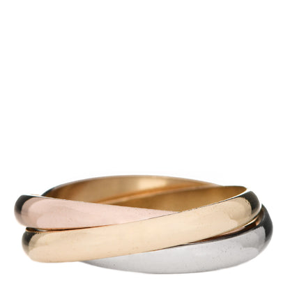 Cartier 18K Pink Yellow White Gold Small Trinity Ring 52 6 3 of 7