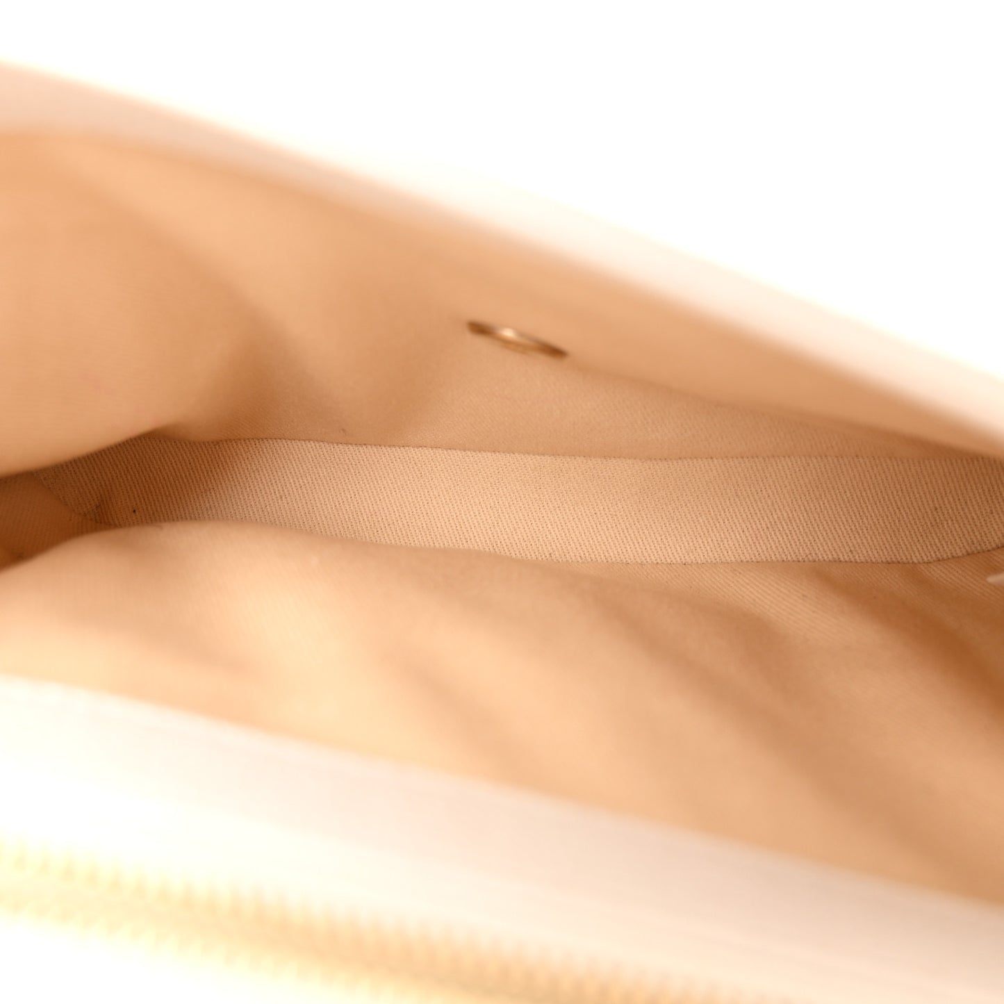 Grained Calfskin Small Stitched Flap White