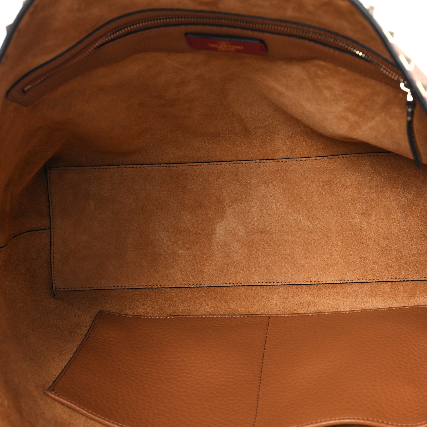 Valentino Garavani Grained Calfskin Rockstud Shoulder Tote Almond 5 of 10