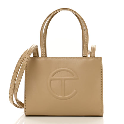 Telfar Vegan Leather Small Shopping Bag Cream 1 of 10