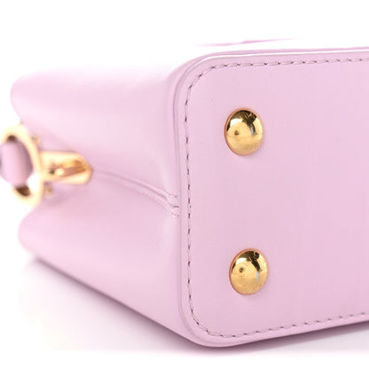 Louis Vuitton Smooth Calfskin Swarovski Crystal Mini Capucines Wisteria Purple 9 of 11
