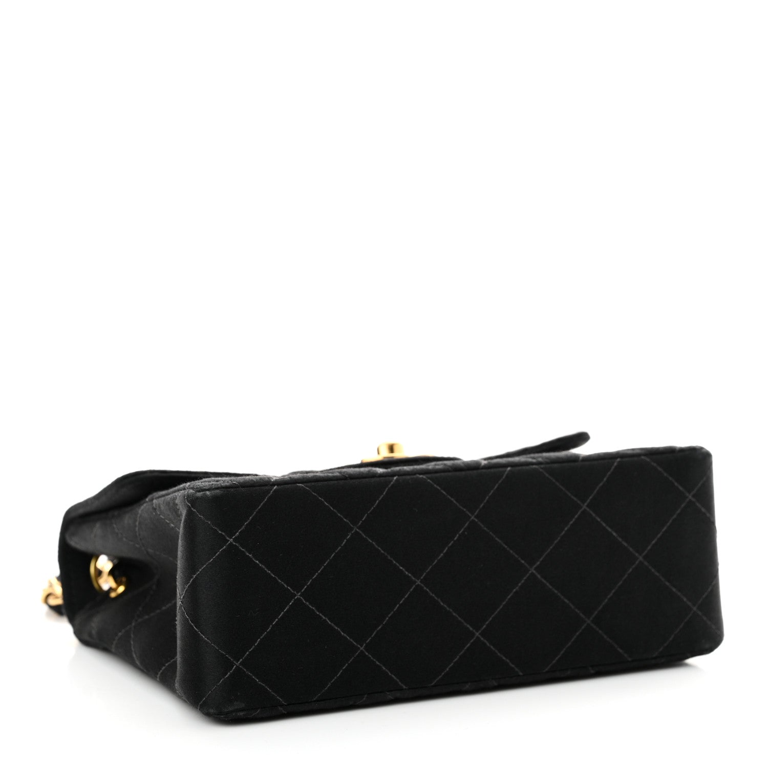 Chanel Satin Quilted Mini Square Flap Black 4 of 16