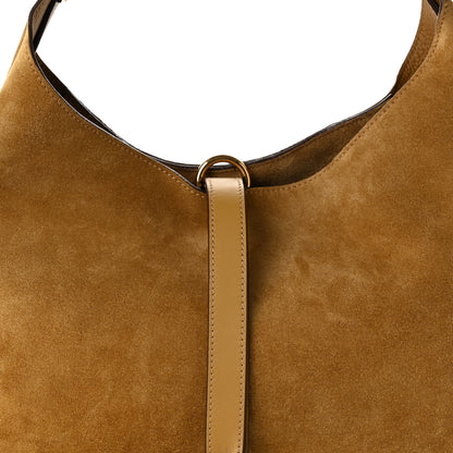 Chloe Suede Calfskin Small Marcie Hobo Bag Gold Khaki 8 of 10