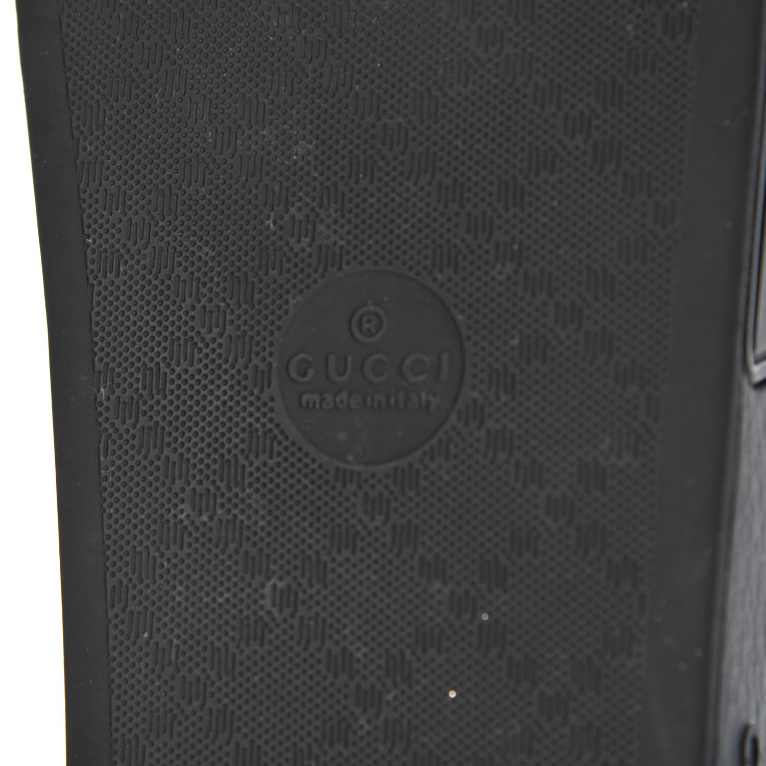 Gucci Rubber GG Monogram Mens Slide Sandals 6 Black 7 of 15