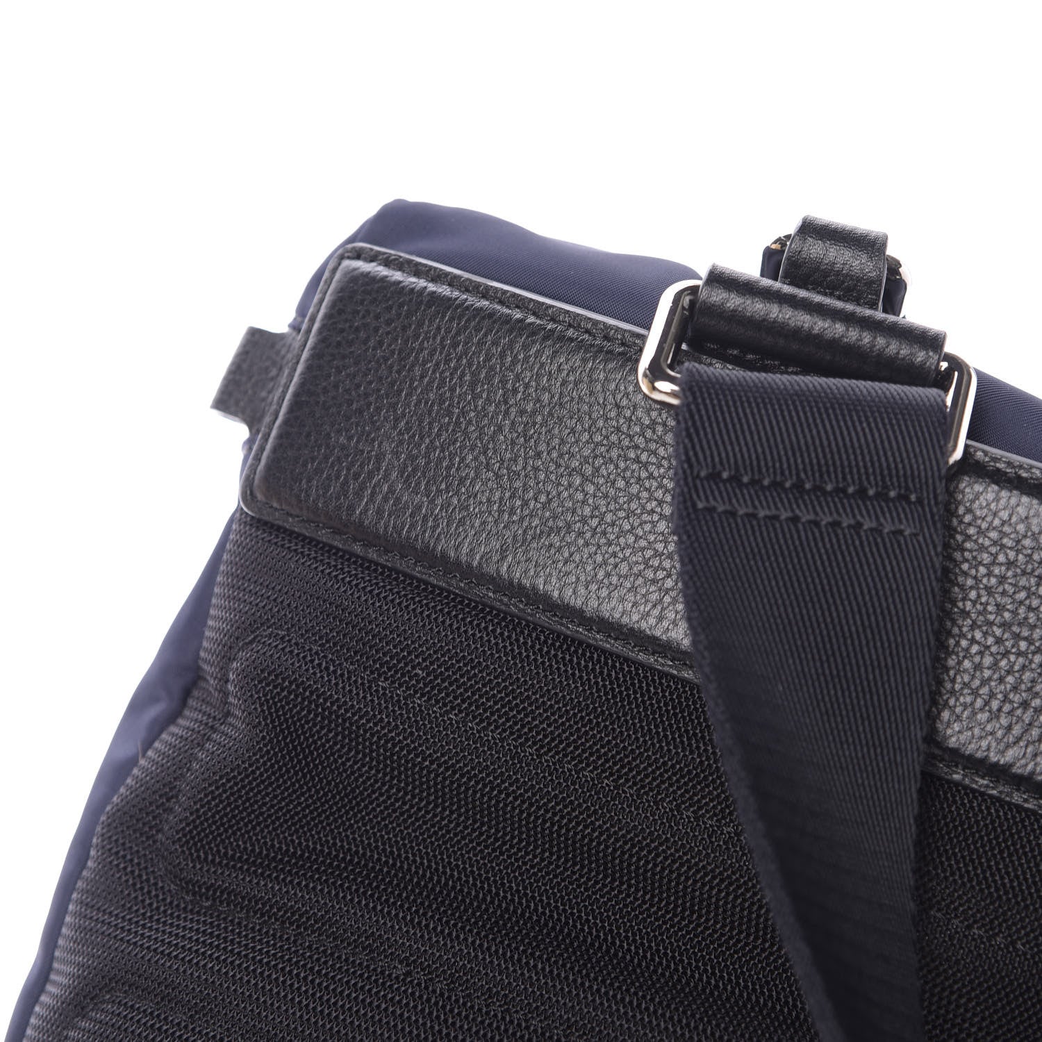 Burberry Nylon Pebbled Calfskin Backpack Navy 10 of 11