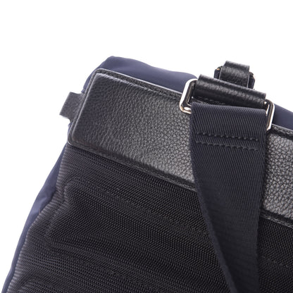 Burberry Nylon Pebbled Calfskin Backpack Navy 10 of 11