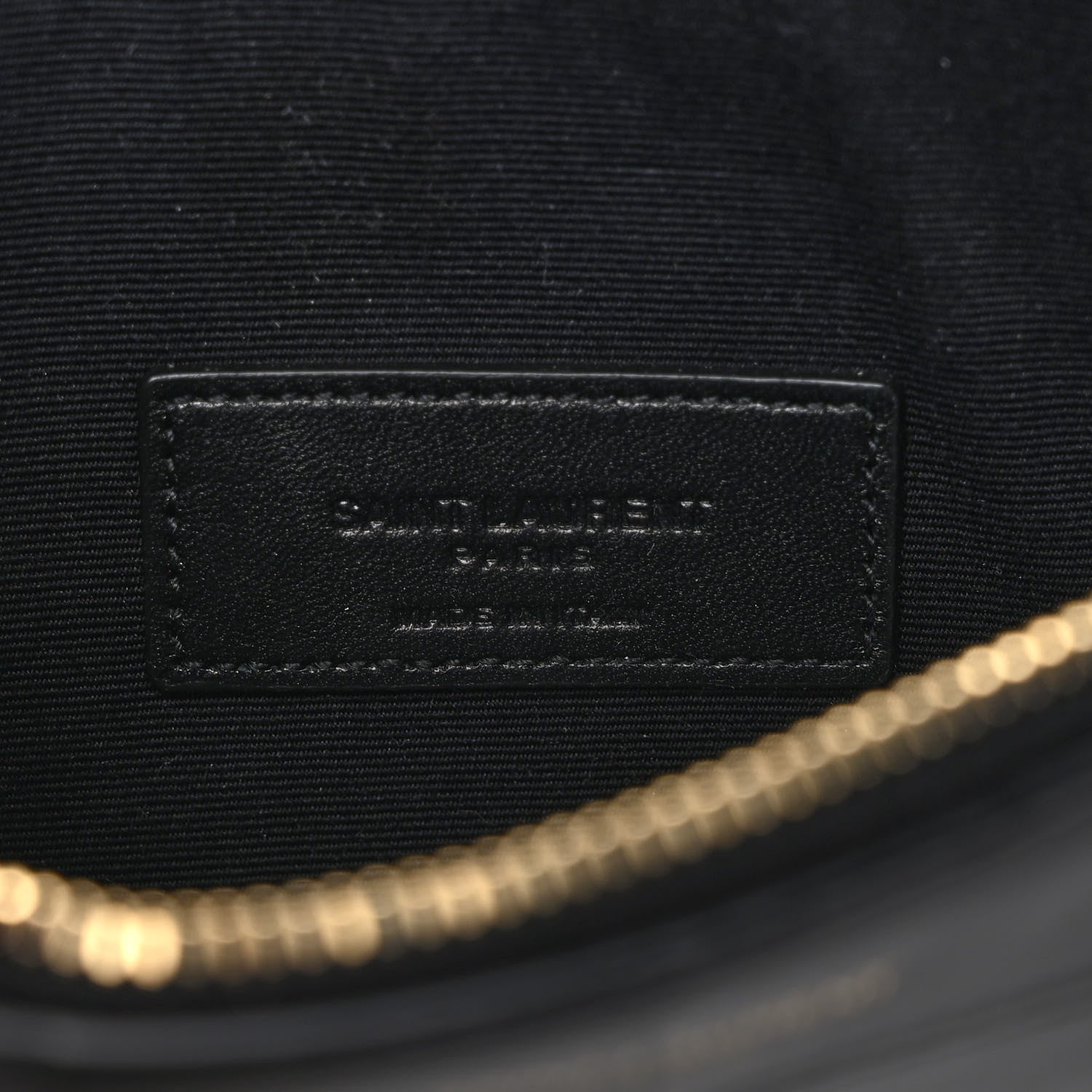 Saint Laurent Calfskin Crocodile Embossed Double Pouch On Chain Black 6 of 9