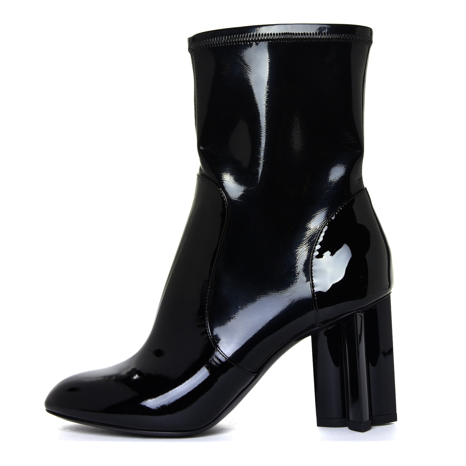 Louis Vuitton Patent Uniformes Silhouette Ankle Boots 35.5 Black 1 of 12