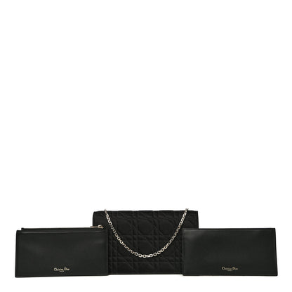 Christian Dior Satin Cannage Lady Dior Clutch Black 2 of 13