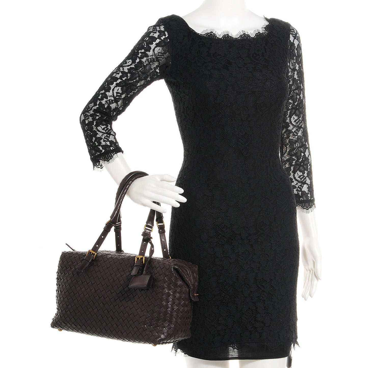 Nappa Intrecciato Montaigne Bag Ebano