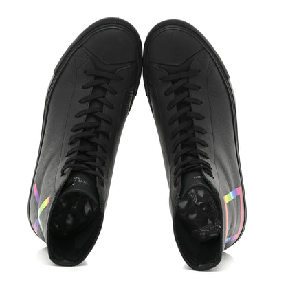 Louis Vuitton Calfskin Mens LV Tattoo Sneaker Boots 8.5 Black 2 of 11