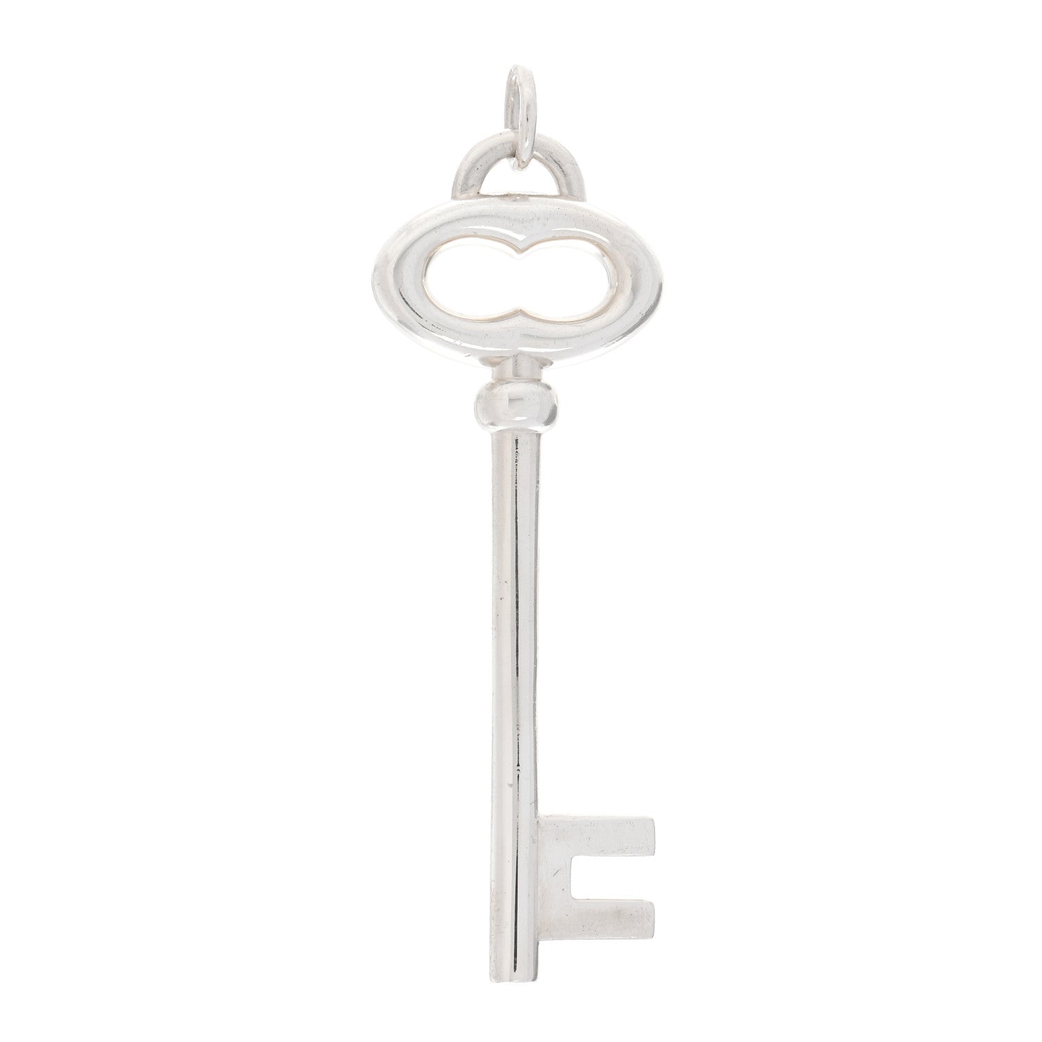 Tiffany Sterling Silver Oval Key Pendant 1 of 4