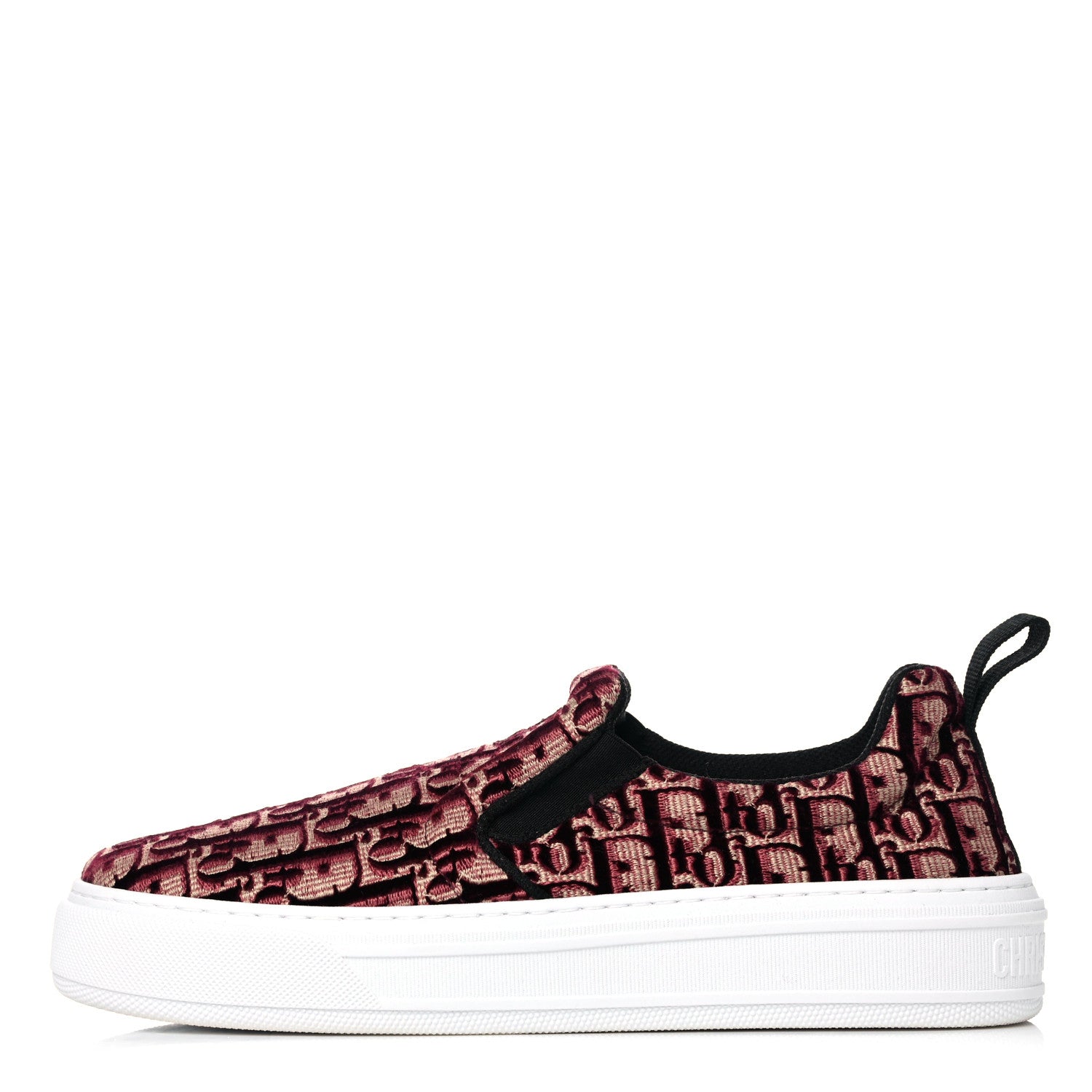 Christian Dior Velvet Oblique Womens Solar Slip On Sneakers 40.5 Scarlet 1 of 9