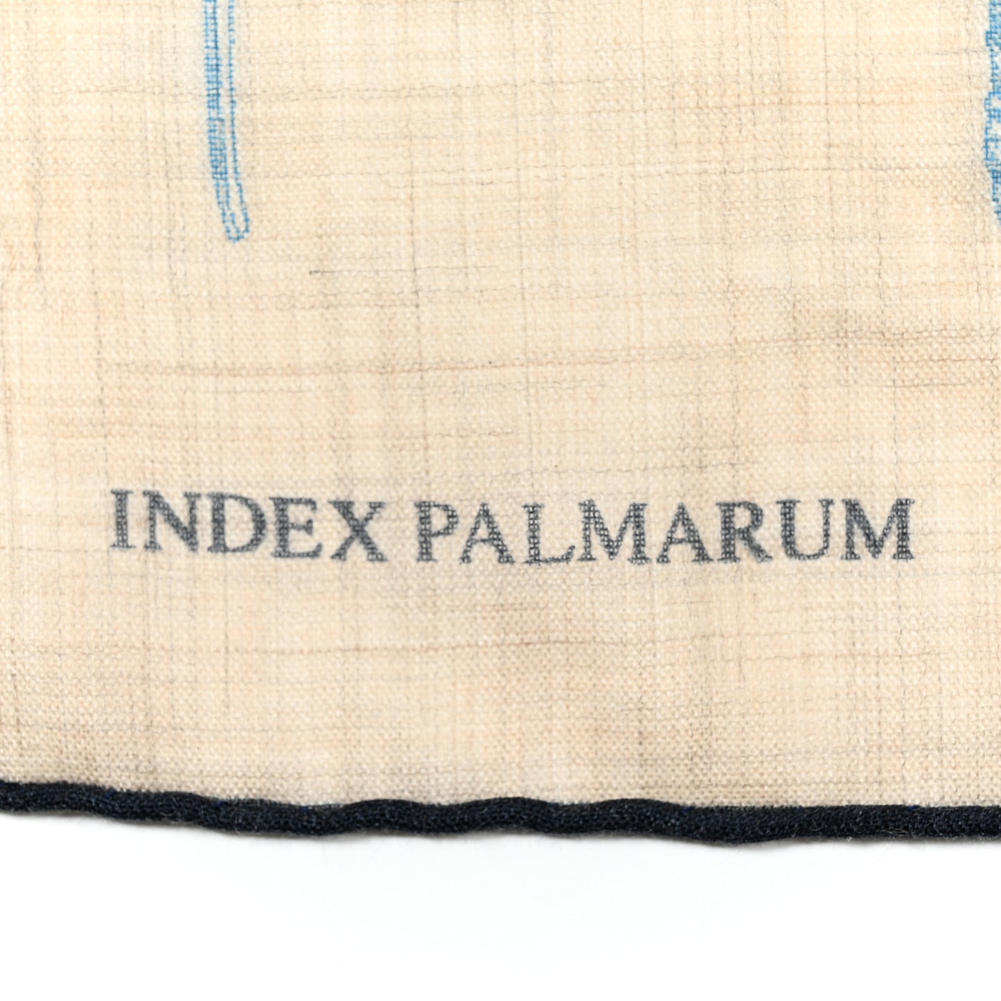 Cashmere Index Palmarum Light Scarf 90 Beige Chine Anthracite Bleu