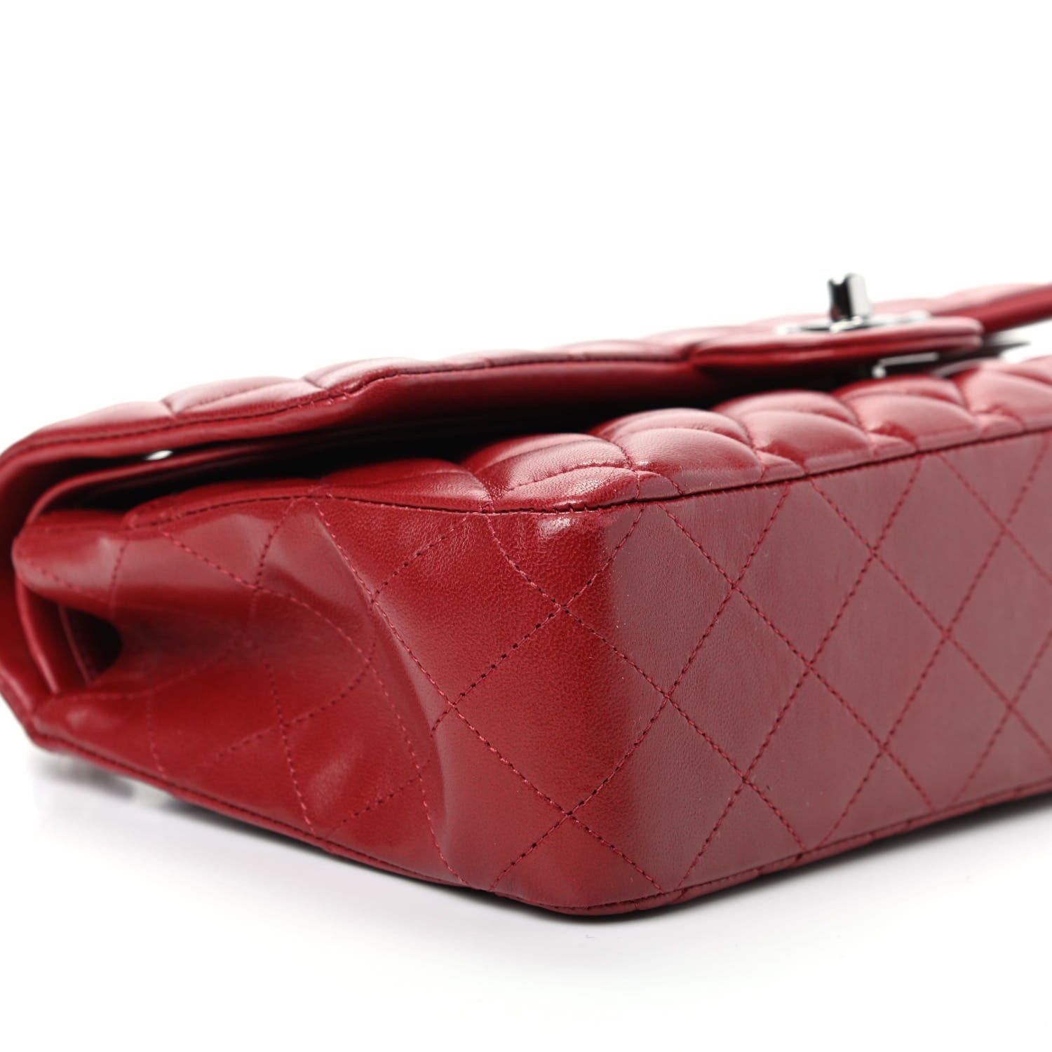 Chanel Lambskin Quilted Medium Double Flap Red 6 of 11