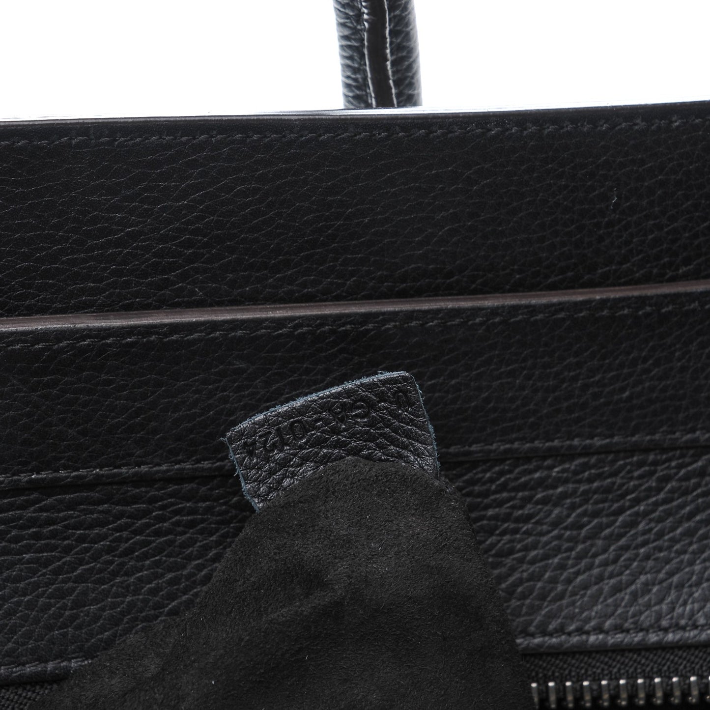 Drummed Calfskin Mini Luggage Black