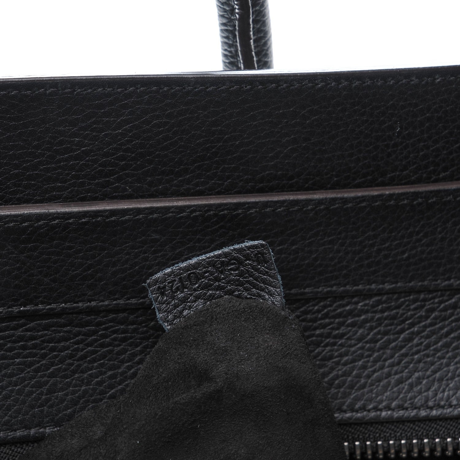 Celine Drummed Calfskin Mini Luggage Black 7 of 8