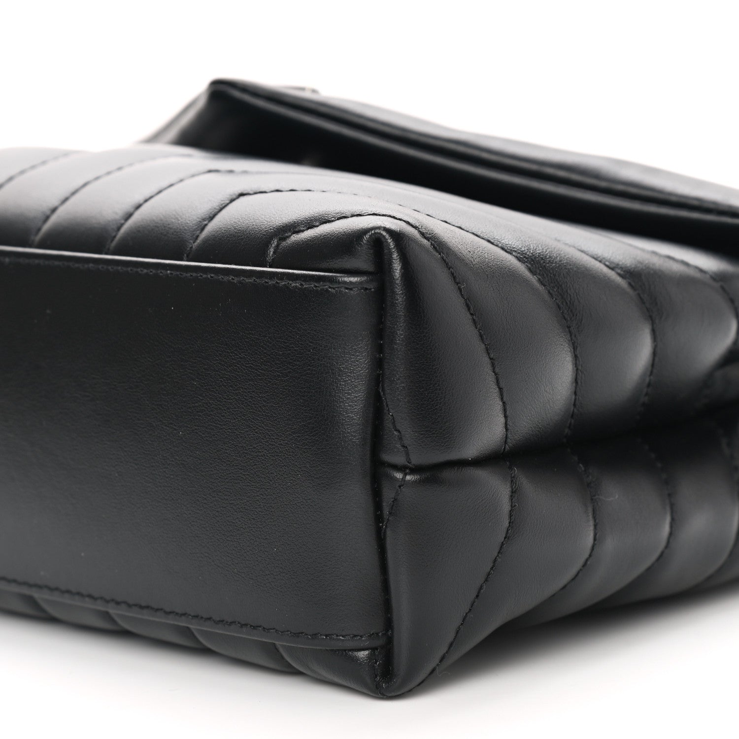 Saint Laurent Calfskin Y Quilted Monogram Small Loulou Chain Satchel Black 11 of 11