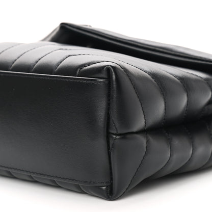 Saint Laurent Calfskin Y Quilted Monogram Small Loulou Chain Satchel Black 11 of 11