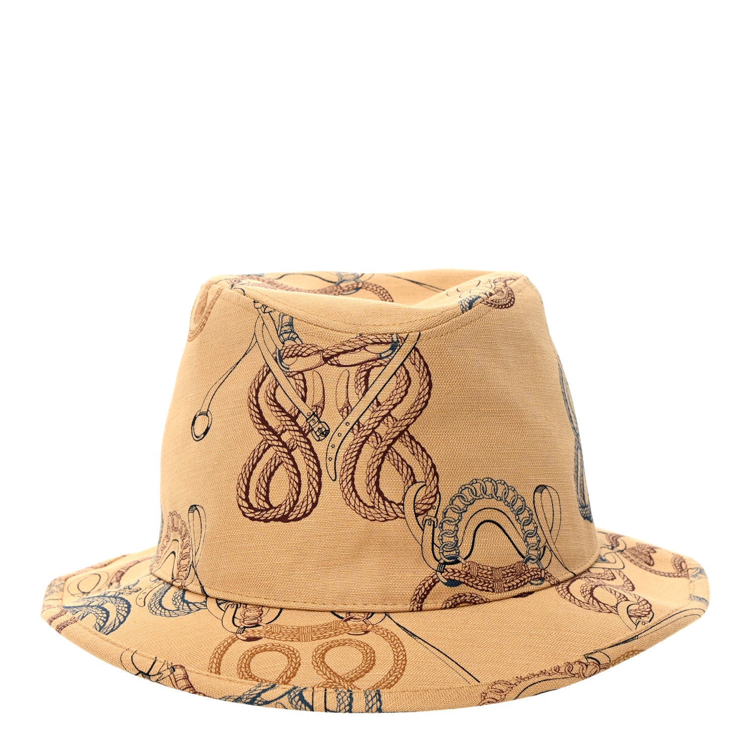Hermes Linen Cotton Della Cavalleria Funk Hat 57 4 of 11