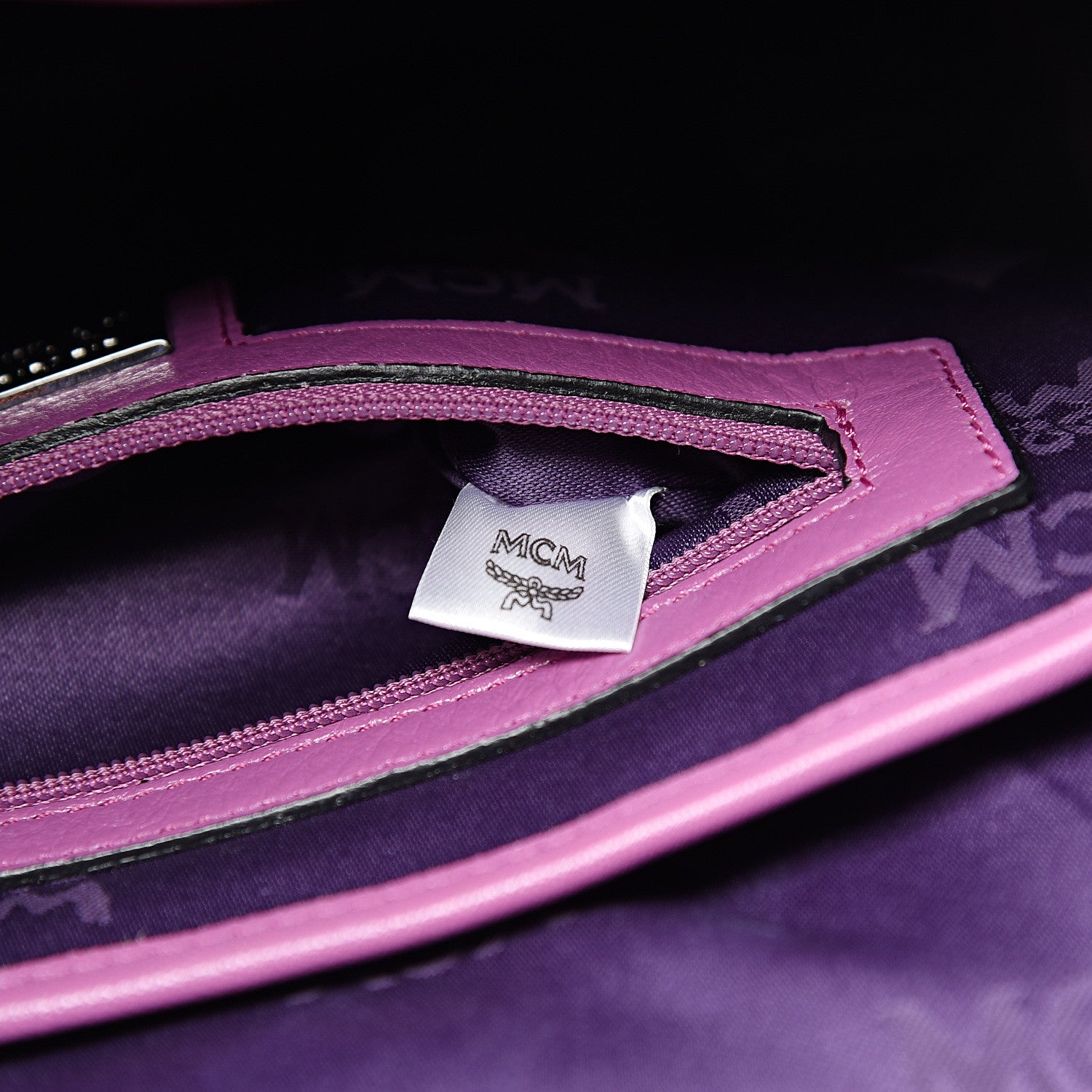 MCM Visetos Small Sprinkle Stud Stark Backpack Purple 6 of 9