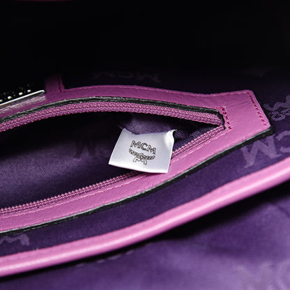 MCM Visetos Small Sprinkle Stud Stark Backpack Purple 6 of 9